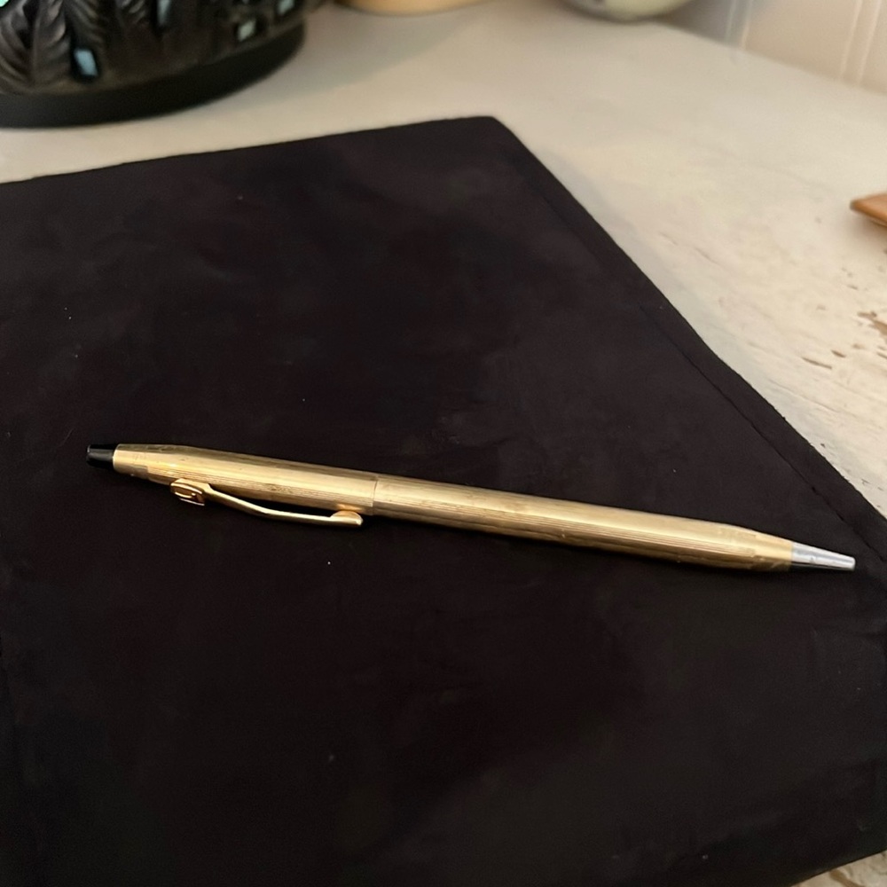 Vintage 12k gold filled Cross Seafirst bank advertising pen